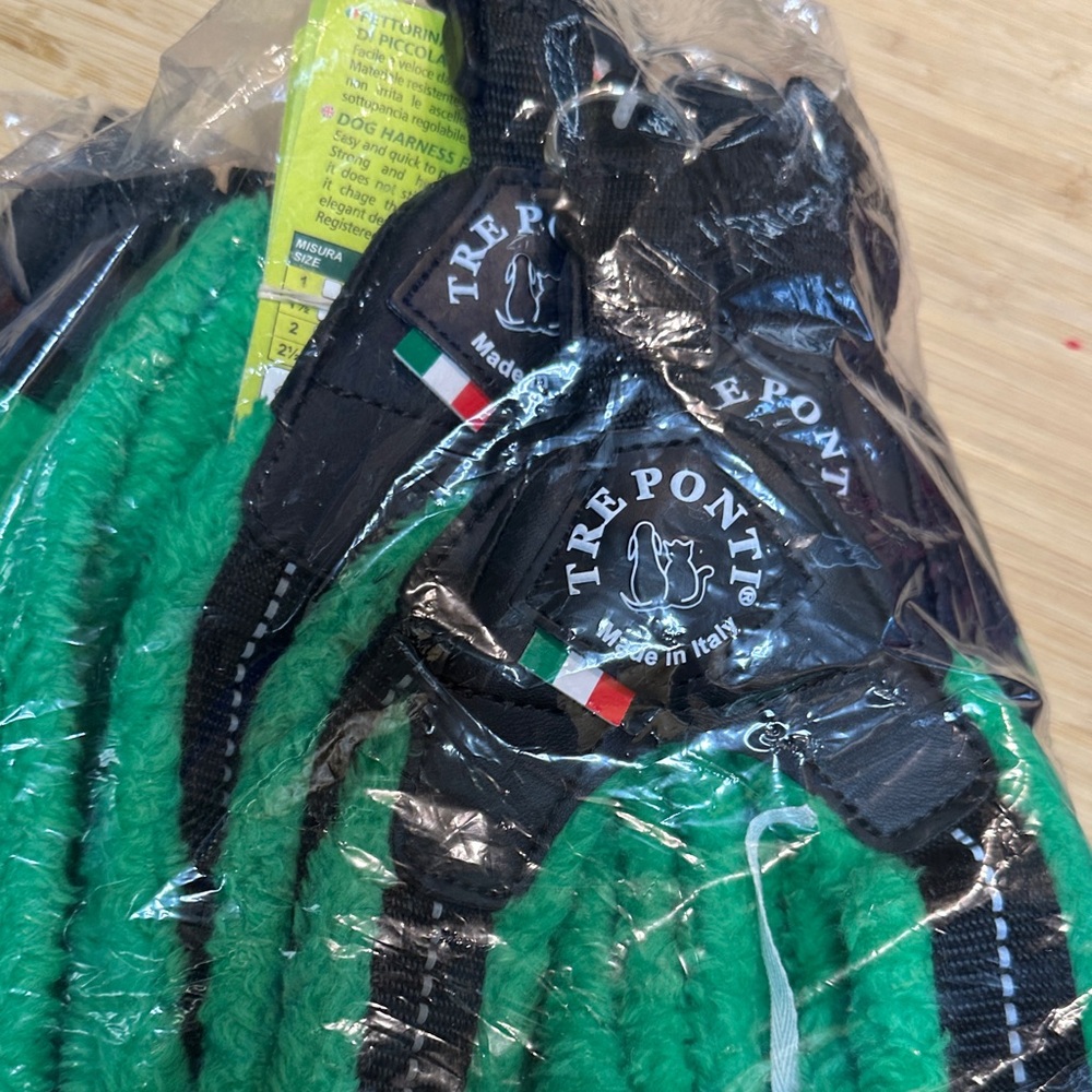 Tre Ponti Green Dog Harness
